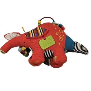 Dolce Play And Learn Sensory Aardvark Interactive Baby Plush Toy Stuffed Animal